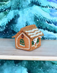 Tara Treasures Felt Gingerbread House Green Windows