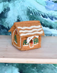 Tara Treasures Felt Gingerbread House Green Windows