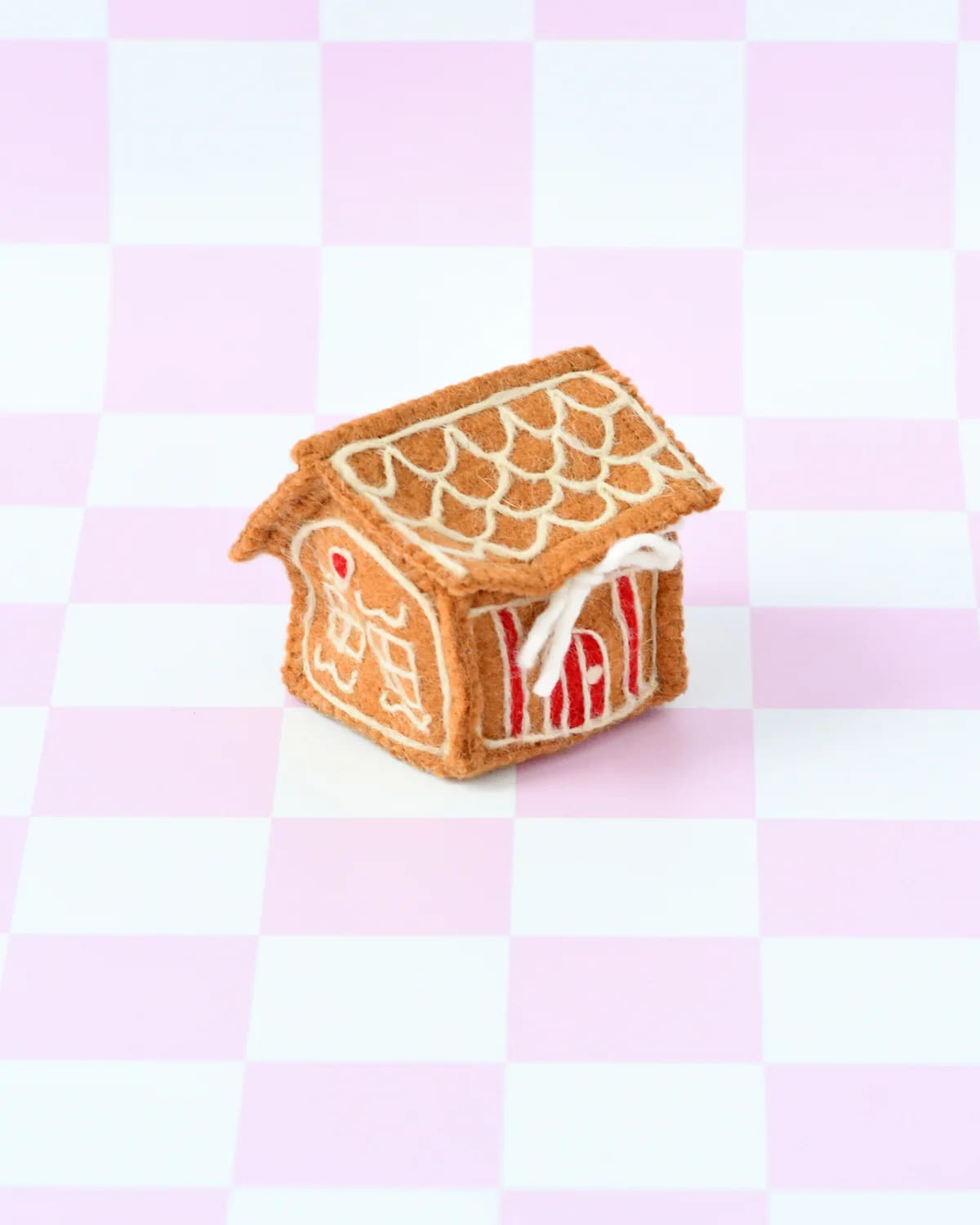 Tara Treasures Felt Gingerbread House Red Door