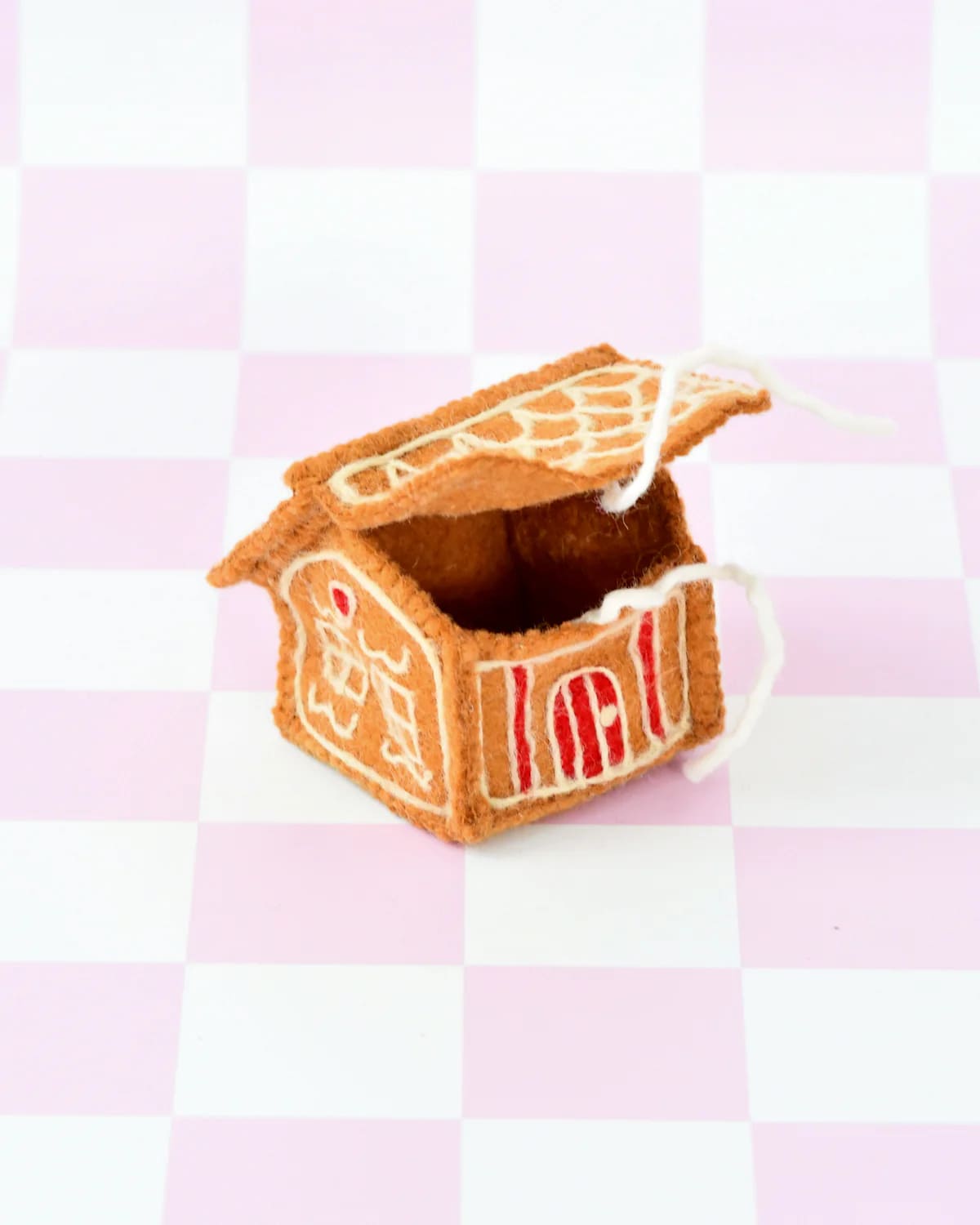 Tara Treasures Felt Gingerbread House Red Door