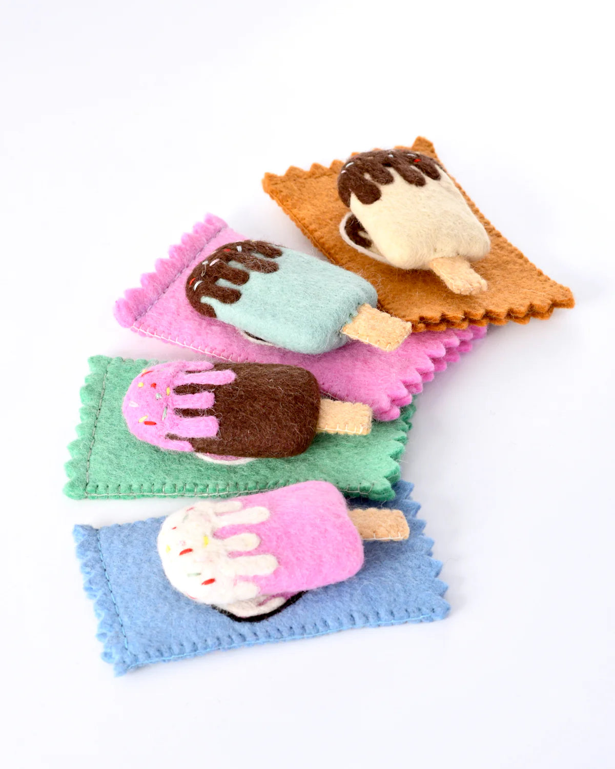 Tara Treasures Felt Ice Cream Popsicle Toy with Wrapper