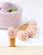 Load image into Gallery viewer, Tara Treasures Felt Ice Creams Peach with Sprinkles
