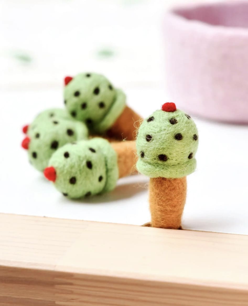 Tara Treasures Felt Ice Creams Pistachio with Chocolate