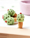 Tara Treasures Felt Ice Creams Pistachio with Chocolate