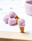 Tara Treasures Felt Ice Creams Strawberry with Sprinkles