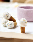 Tara Treasures Felt Ice Creams Vanilla with Sprinkles