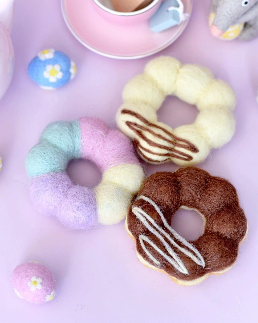 Tara Treasures Felt Pon De Ring Mochi Donuts