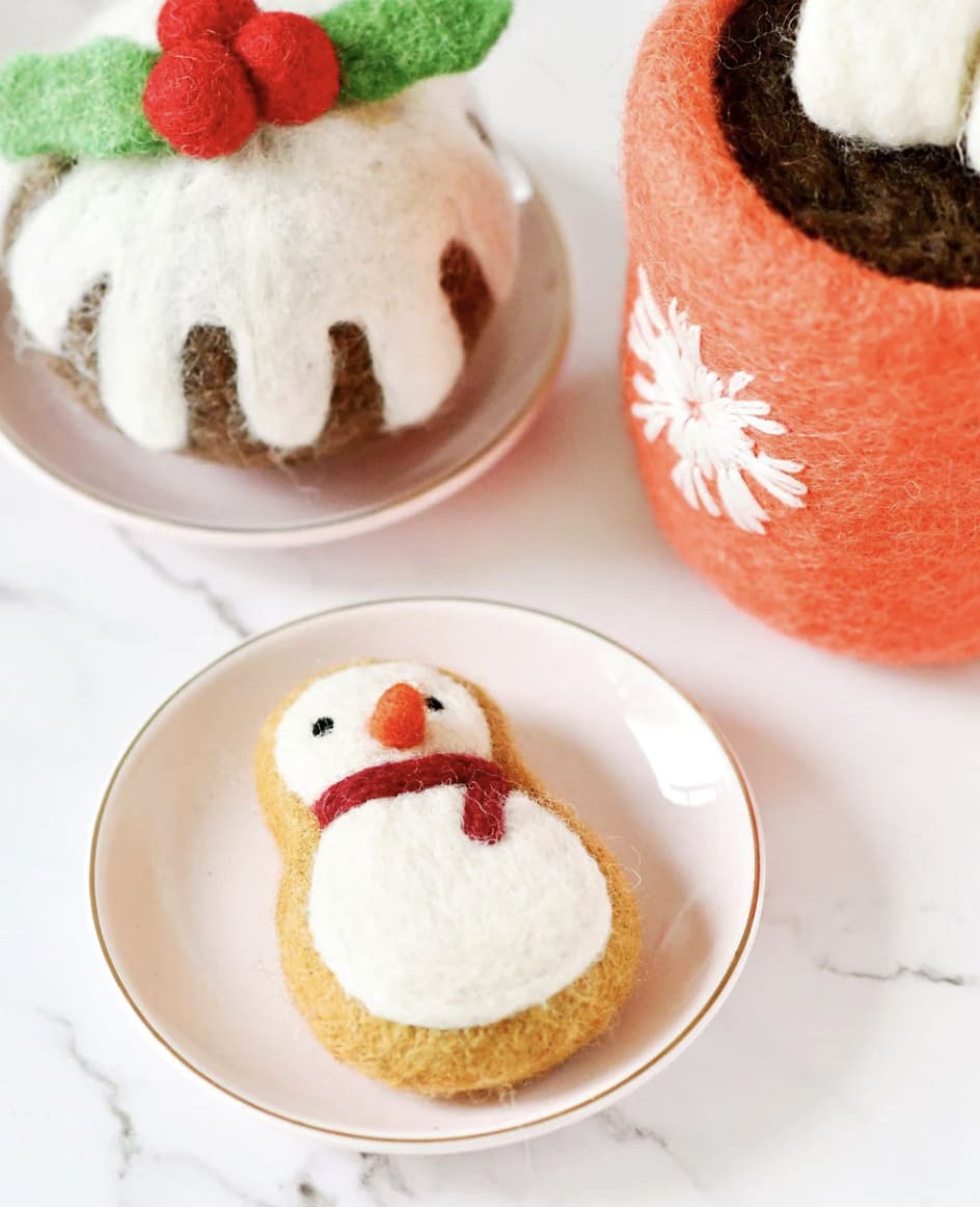 Tara Treasures Felt Snowman Cookie