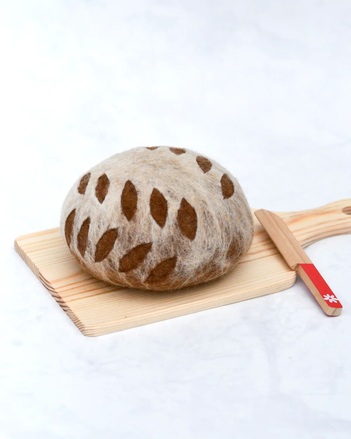 Tara Treasures Felt Sourdough Bread with Leaf Cut