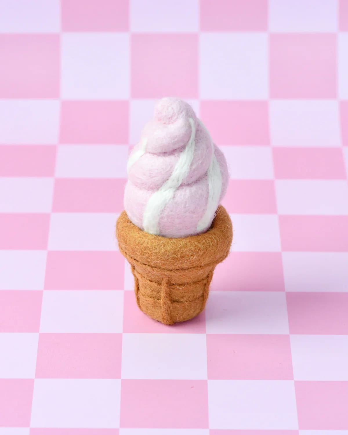 Tara Treasures Felt Strawberry Soft Serve Ice Cream