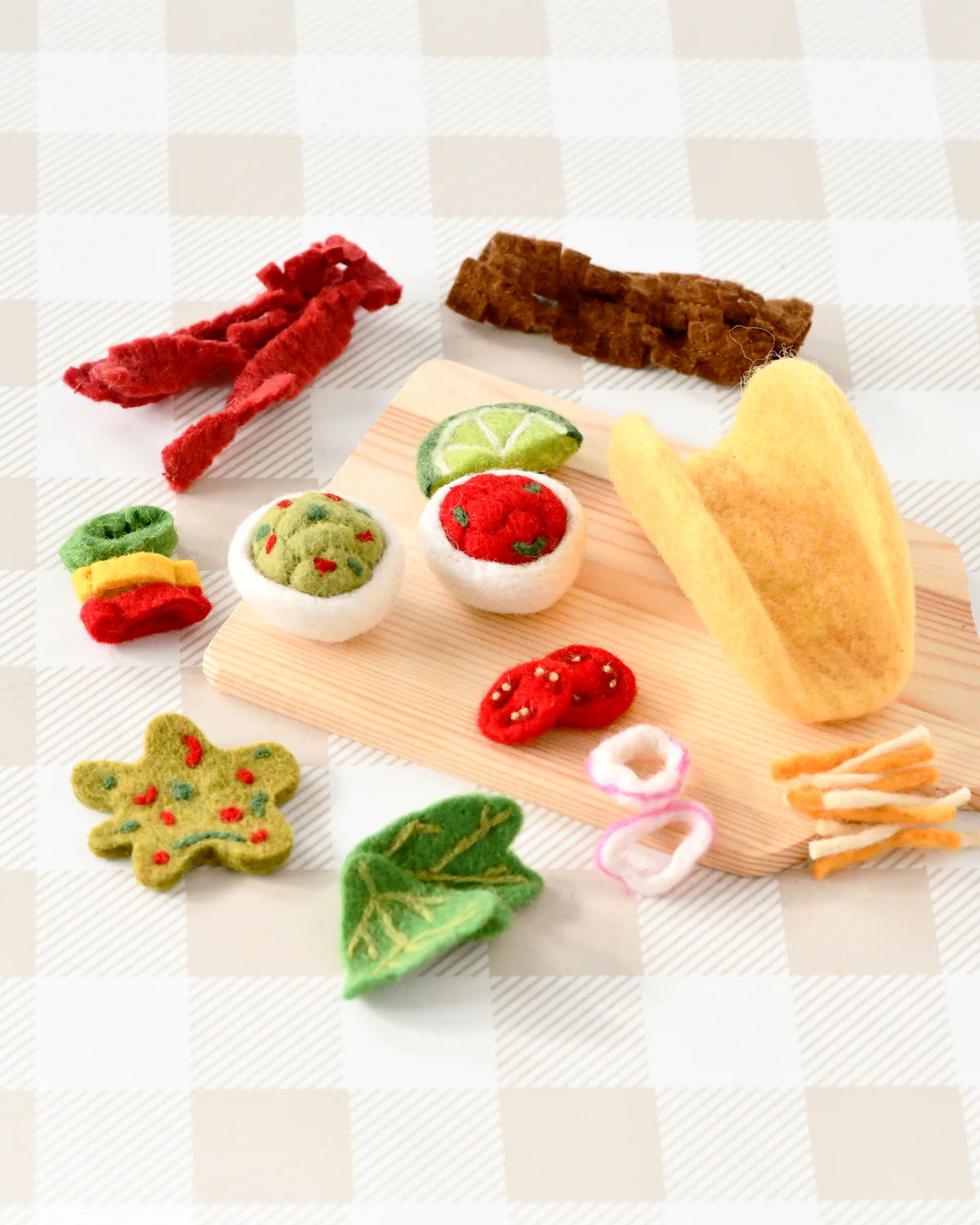 Tara Treasures Felt Taco Play Food Set