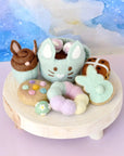 Tara Treasures Grazing Box of Easter Felt Play Food - mint green