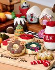 Tara Treasure Magical Christmas Play Food Set - Santa's Milk and 4 Christmas Donuts