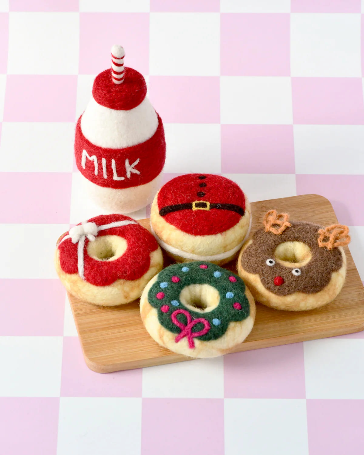 Tara Treasure Magical Christmas Play Food Set - Santa's Milk and 4 Christmas Donuts