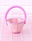 Tara Treasures Petite Pink Felt Easter Basket