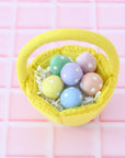 Tara Treasures Petite Yellow Felt Easter Basket