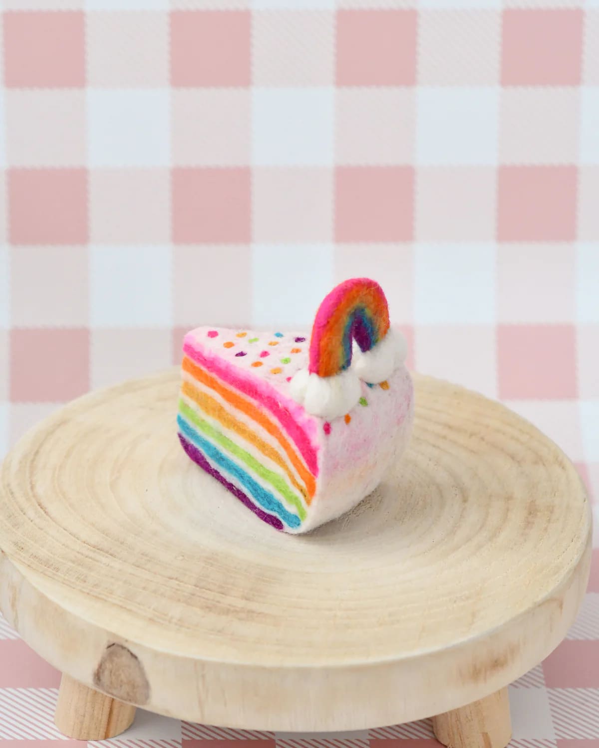 Tara Treasures Felt Rainbow Cake Slice