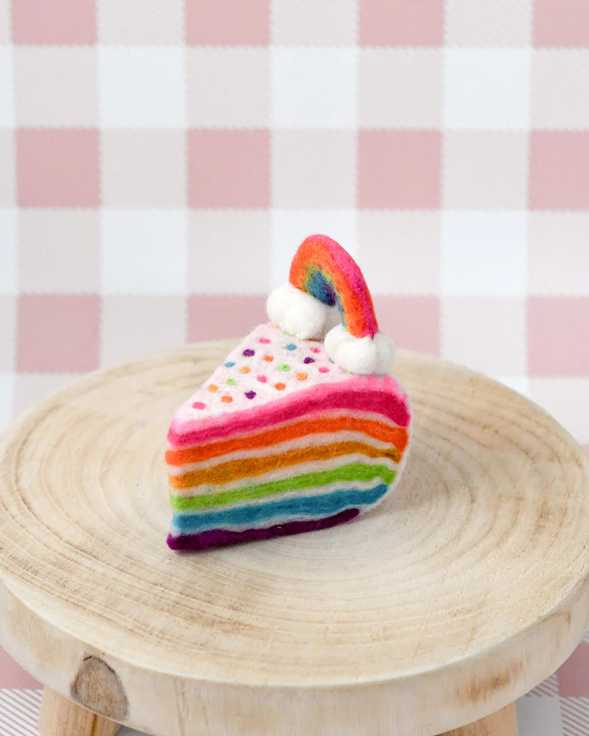 Tara Treasures Felt Rainbow Cake Slice