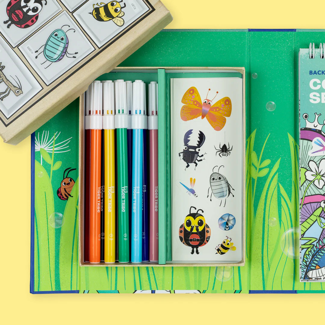 Tiger Tribe Colouring Set - Backyard Bugs