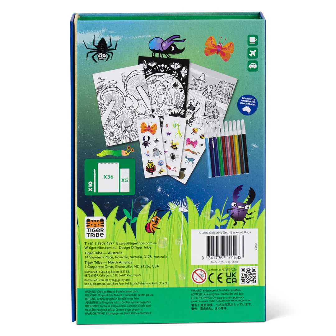Tiger Tribe Colouring Set - Backyard Bugs
