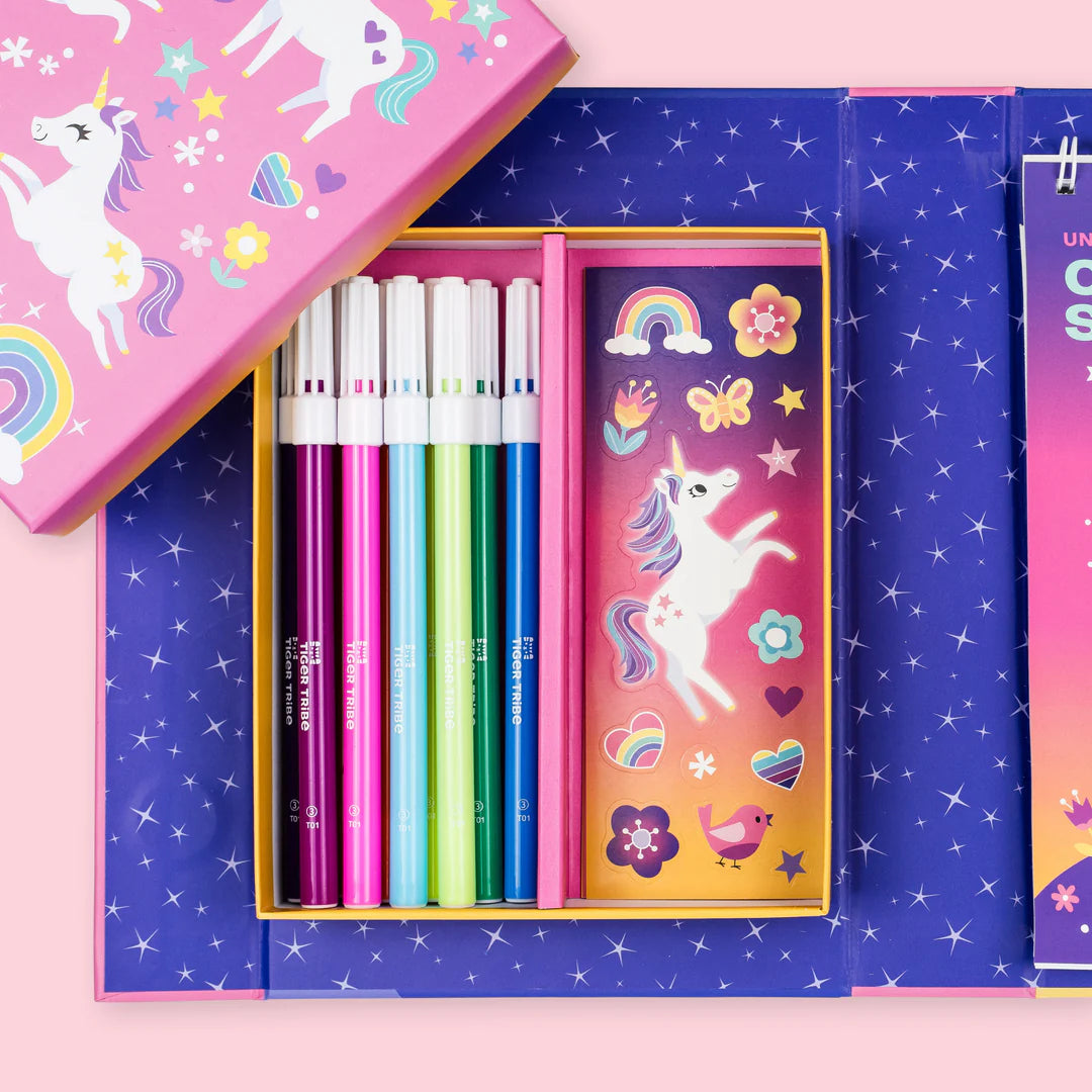 Tiger Tribe Colouring Set markers