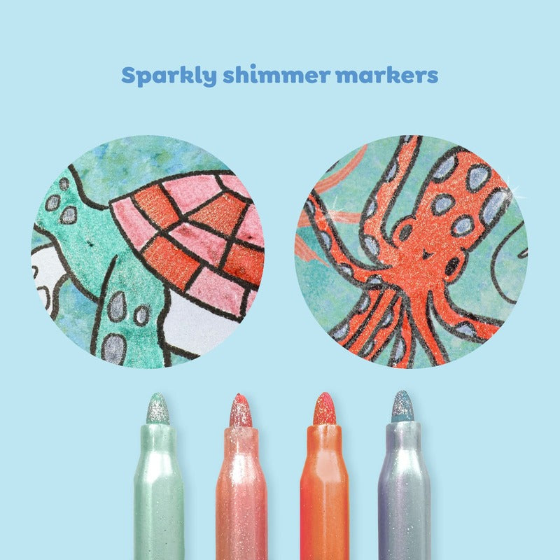 Tiger Tribe Shimmer Colouring SetSea Life