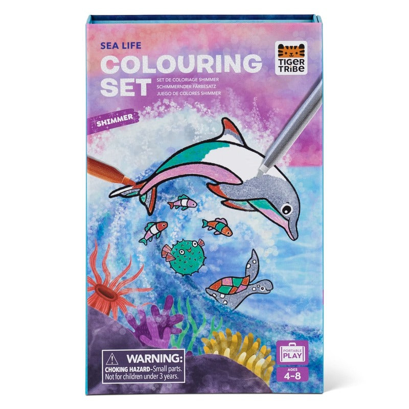 Tiger Tribe Shimmer Colouring SetSea Life