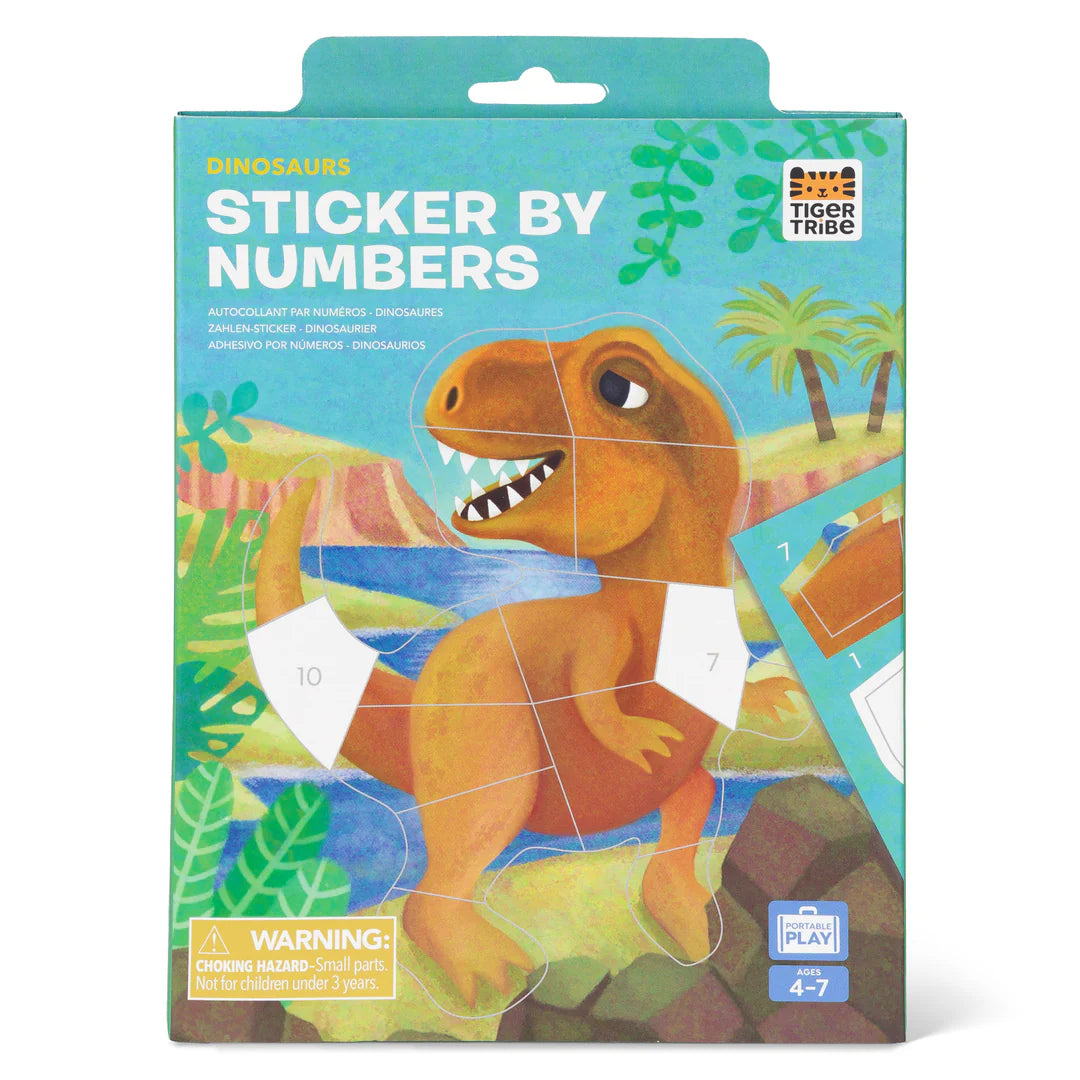 Tiger Tribe Sticker By Numbers - Dinosaurs