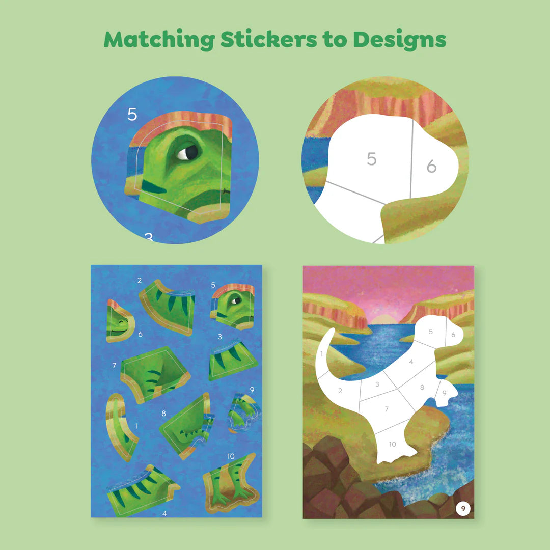Tiger Tribe Sticker By Numbers - Dinosaurs