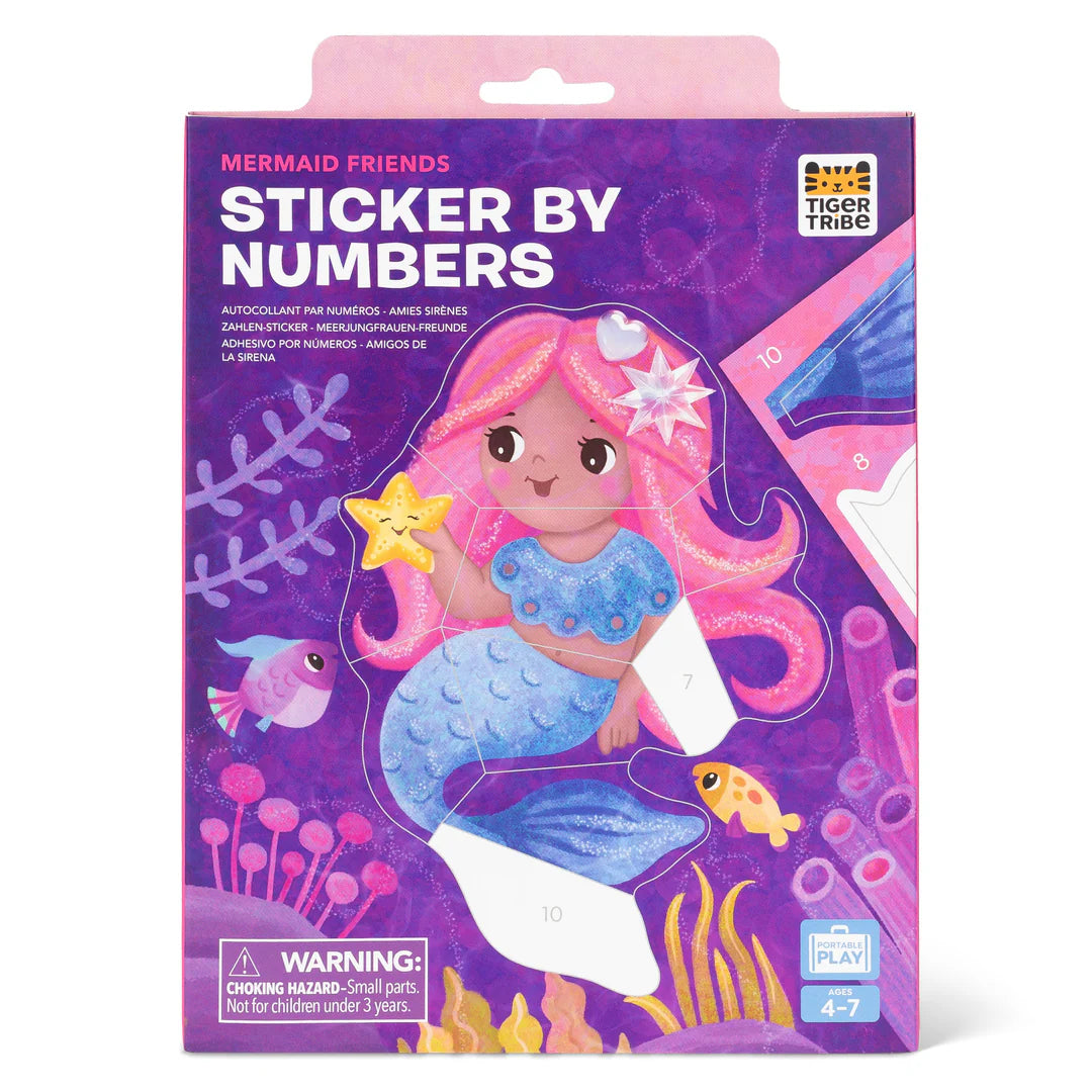 Tiger Tribe Sticker By Numbers - Mermaid Friends