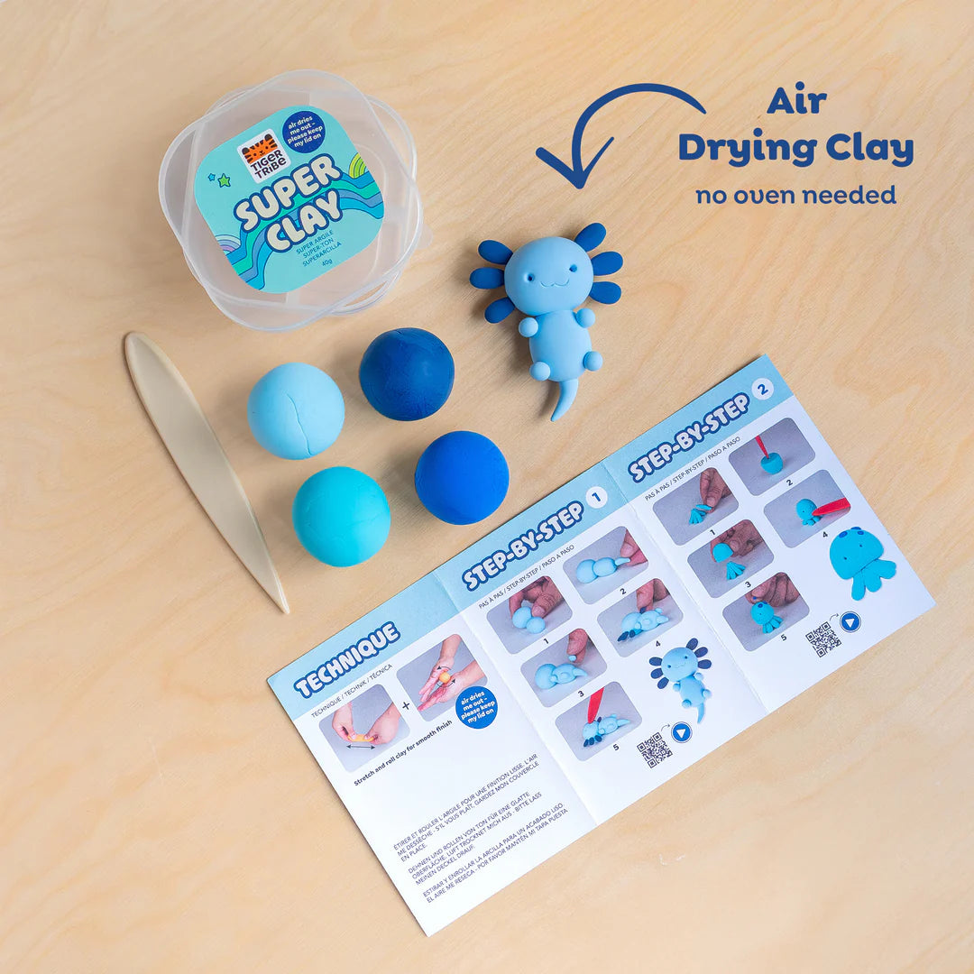 Tiger Tribe Super Air Drying Clay - Ocean (Blues)