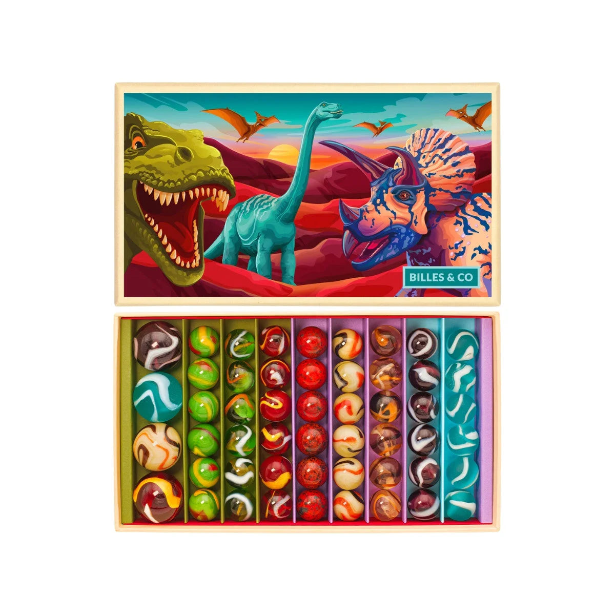 Billes & Co Marble Treasure Box - Dinosaurs