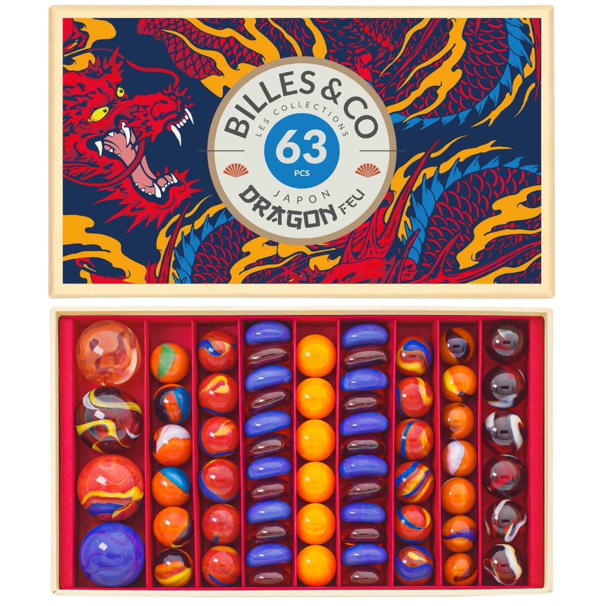 Billes & Co Marble Treasure Box - Dragon Fire