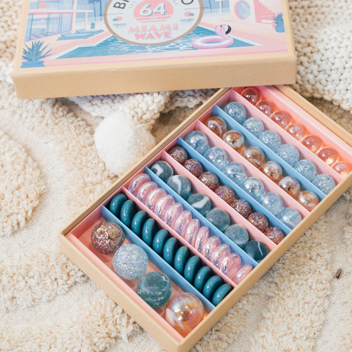 Billes & Co Marble Treasure Box - Miami Wave