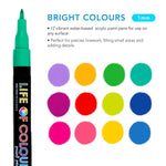 Load image into Gallery viewer, Life of Colour Bright Colours 1mm Fine Tip Acrylic Paint Pens
