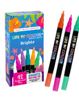 Life of Colour Bright Colours 1mm Fine Tip Acrylic Paint Pens