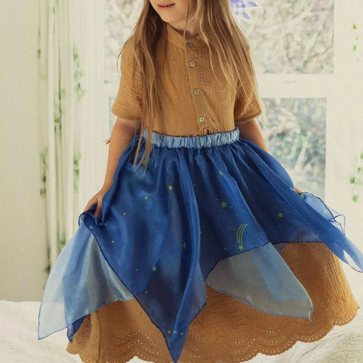 Sarah&#39;s Silks Fairy Skirt starry night blue