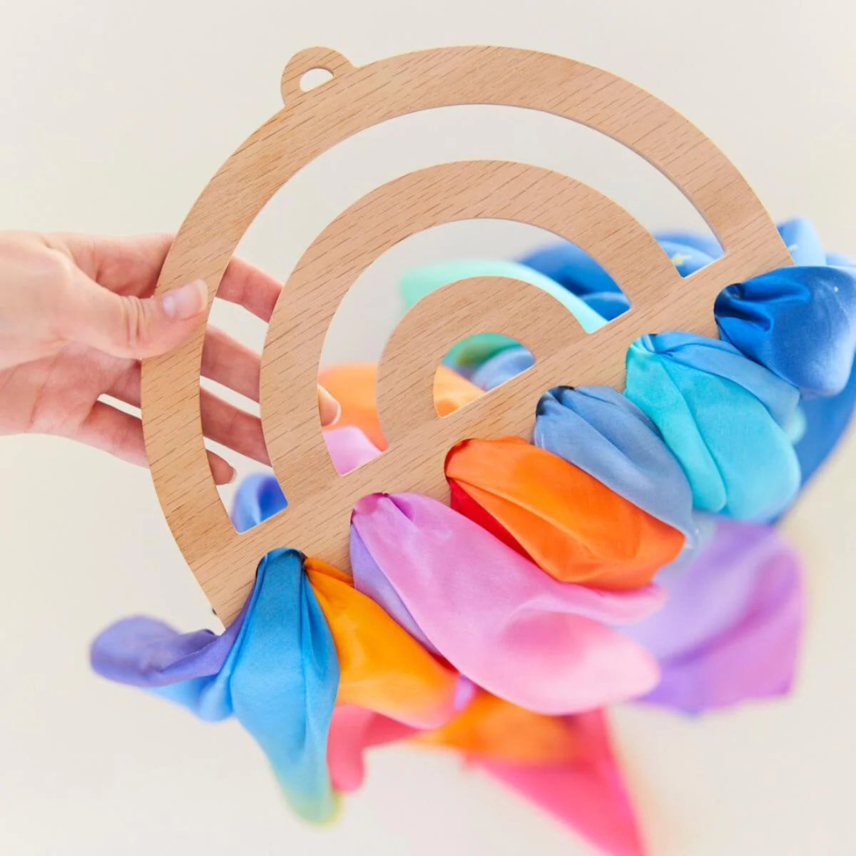 Sarah's Silks Wooden Playsilk Display