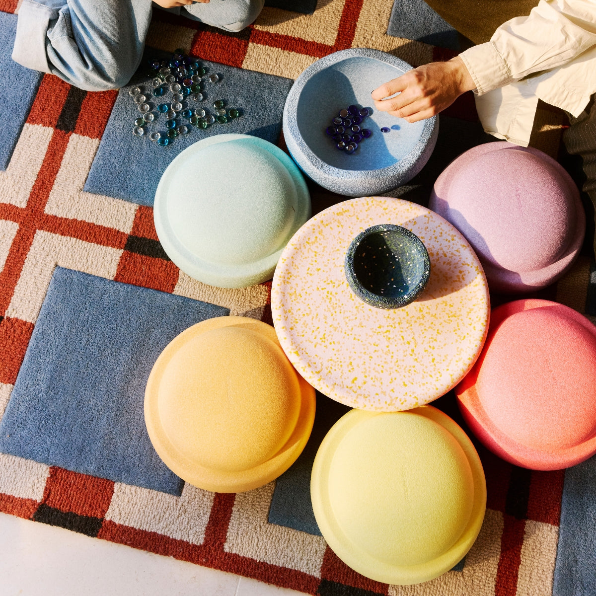 Stapelstein® EASTER PROMO Rainbow Pastel 7 + Petal Board + Mini Pond - Online, Australia