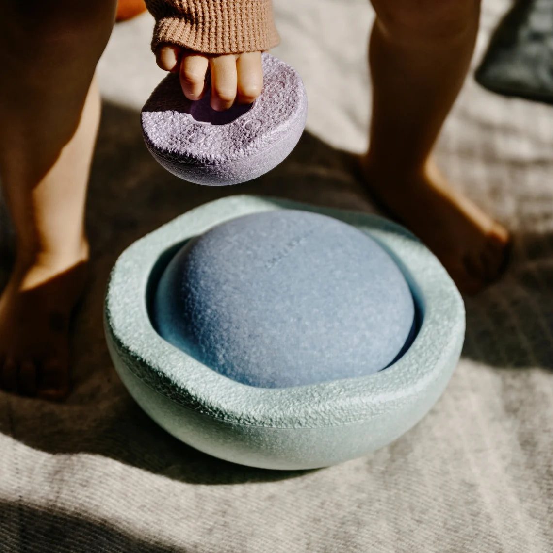 Stapelstein Balance Stepping Stones Inside, Set of 3, Cool Pastel