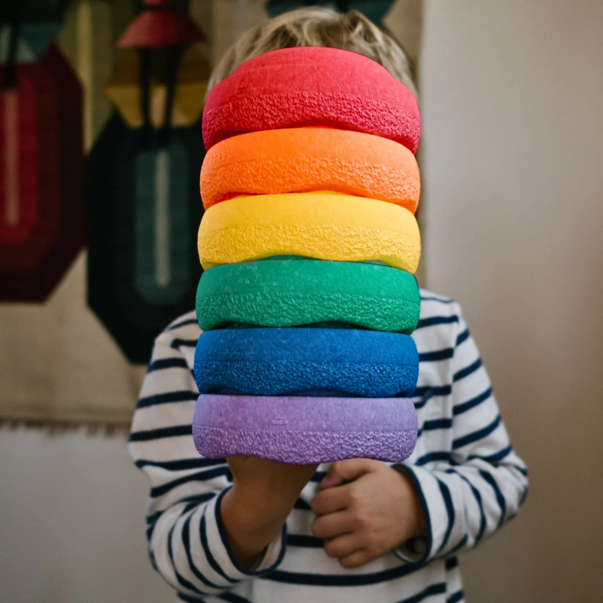 Stapelstein Balance Stepping Stones Original Mini Set of 6 Rainbow Classic