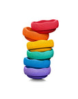 Stapelstein Balance Stepping Stones - Original Mini, Set of 6, Rainbow Classic