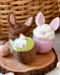 Tara Treasures Felt Easter Bunny Cupcakes 