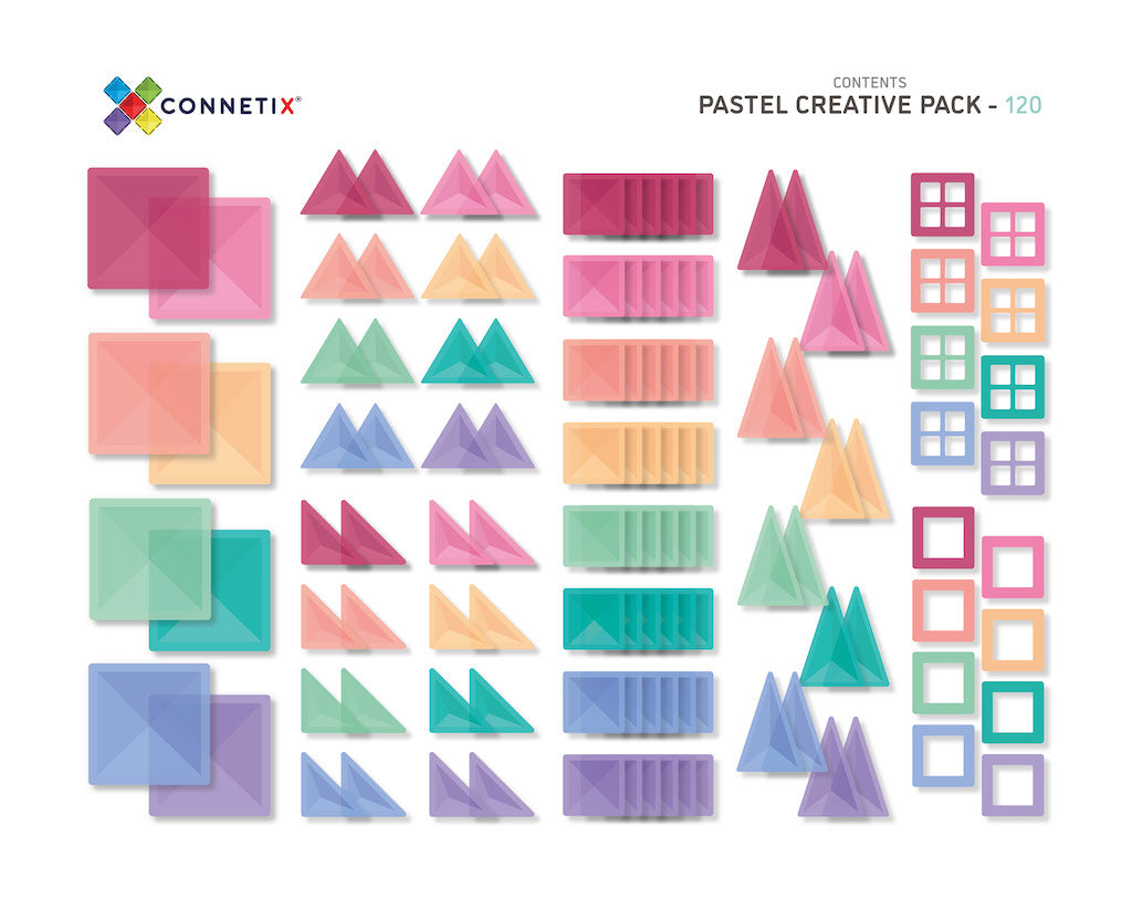 Connetix Tiles 120pc Pastel Creative Pack