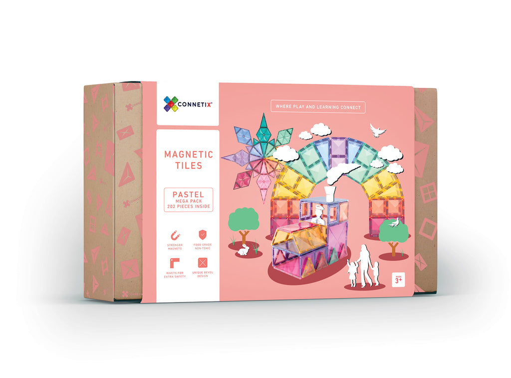 Connetix Tiles 202pc Pastel Mega Pack