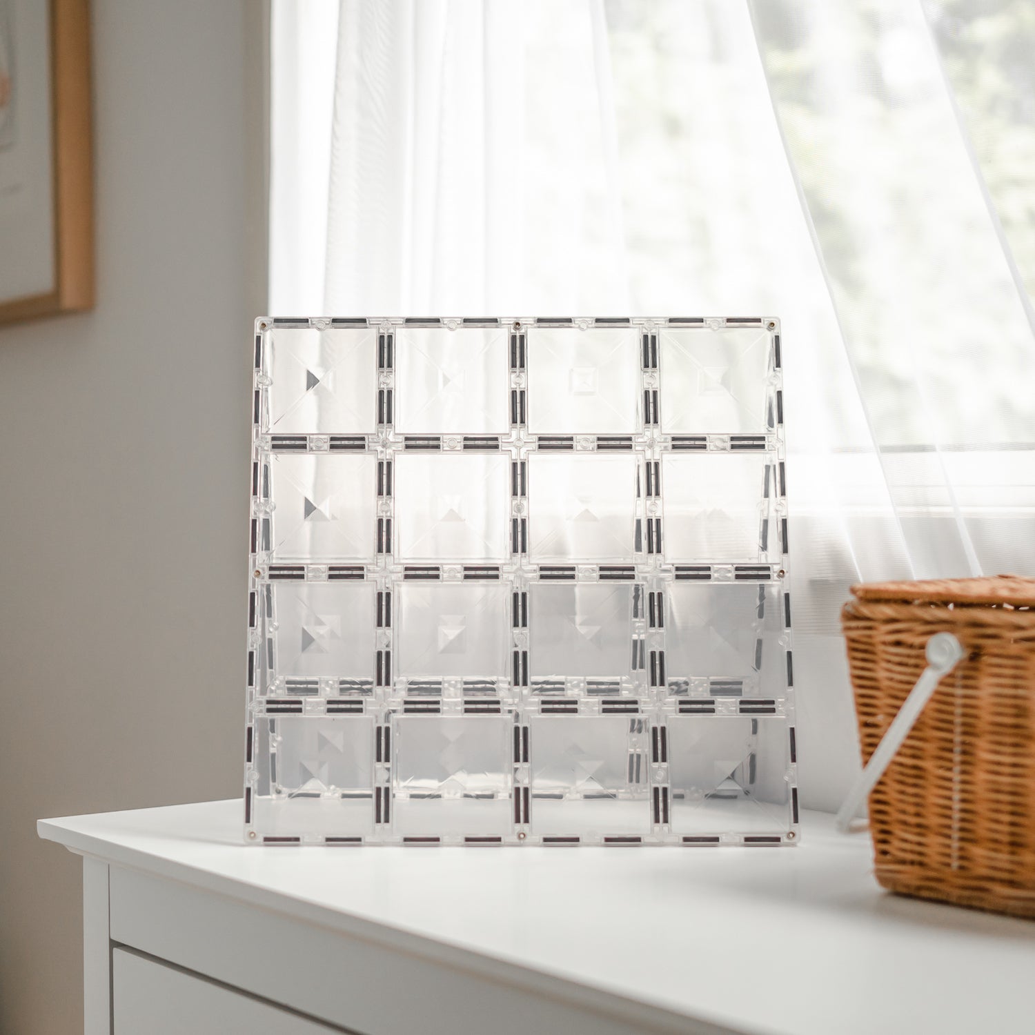 Connetix Magnetic Tiles 2 Piece Clear Base Plate Pack