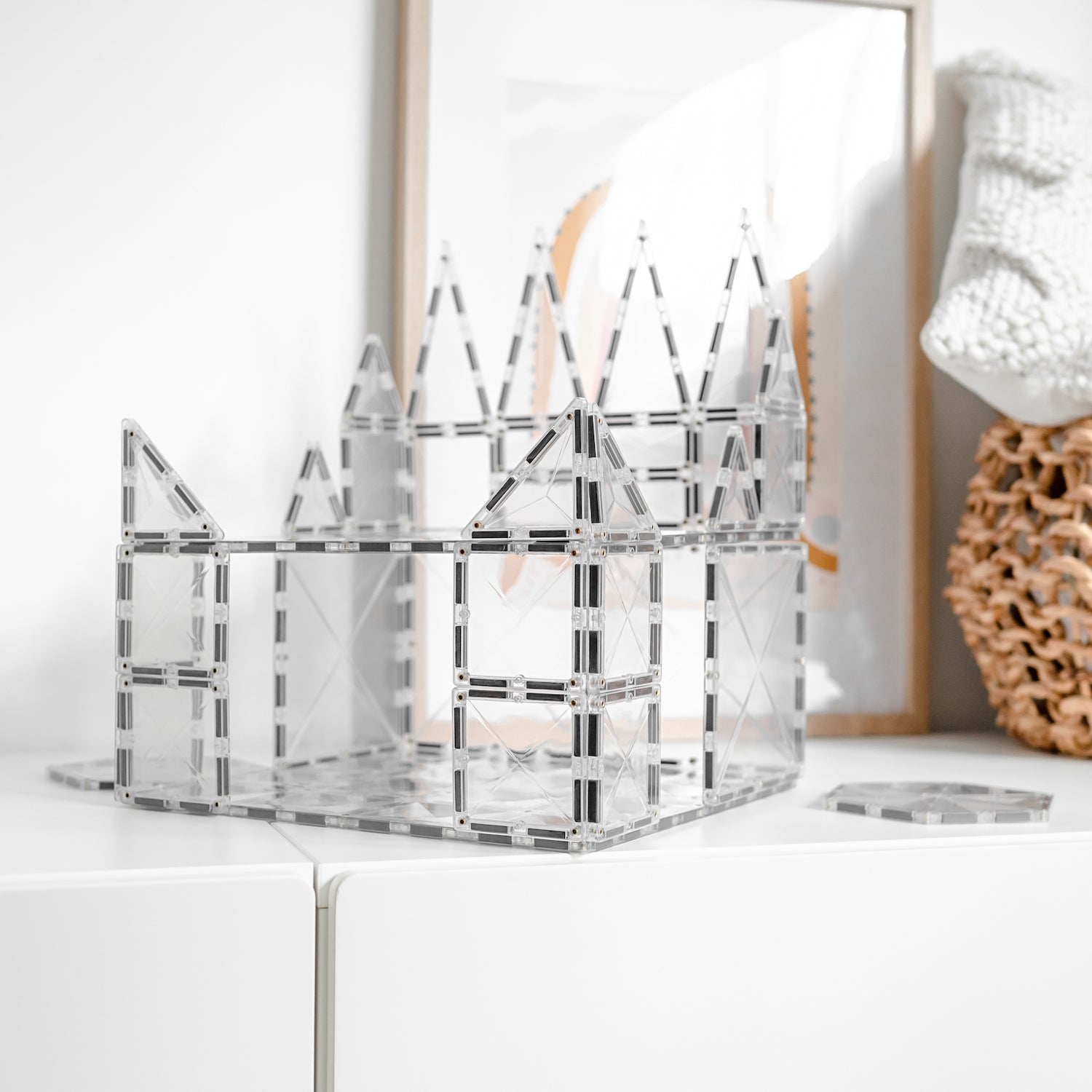 Connetix Magnetic Tiles 2 Piece Clear Base Plate Pack