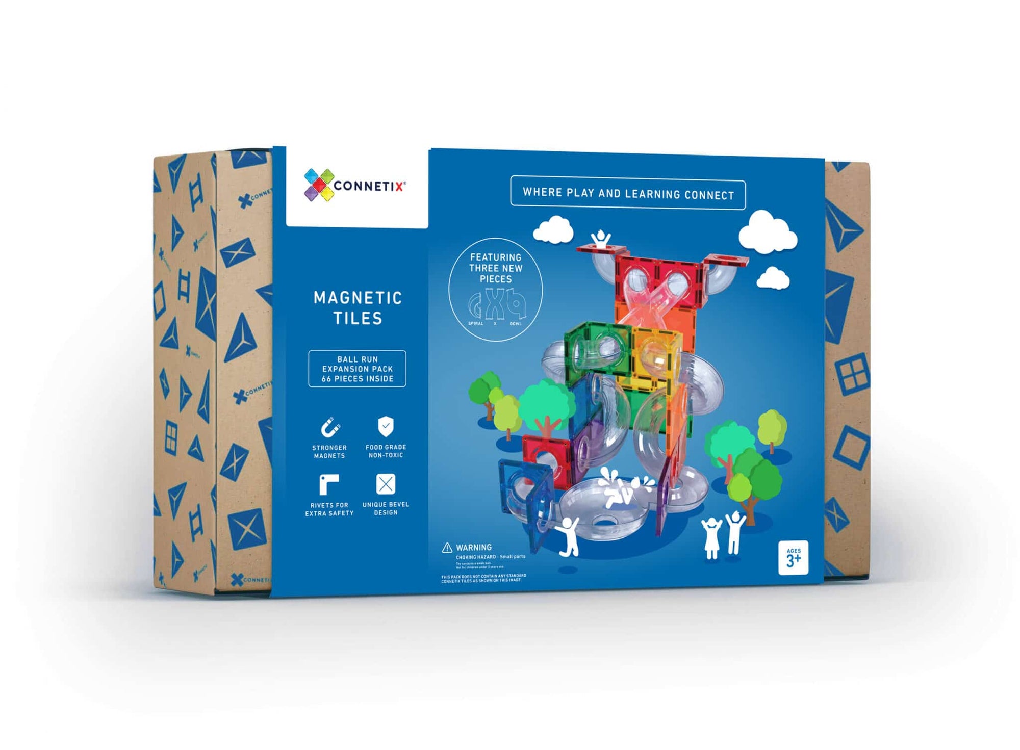 Connetix Tiles - 66 Piece Rainbow Ball Run Expansion Pack