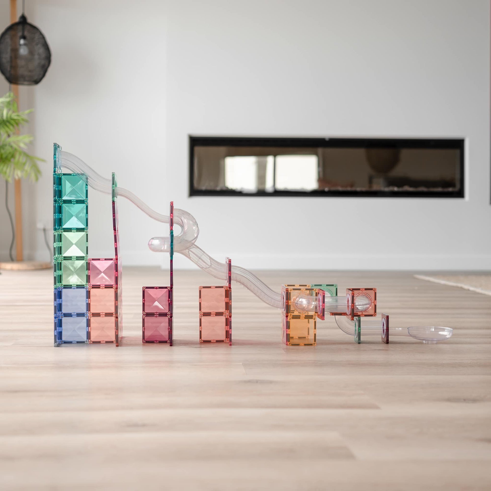 Connetix Tiles - 80 Piece Pastel Ball Run Expansion Pack