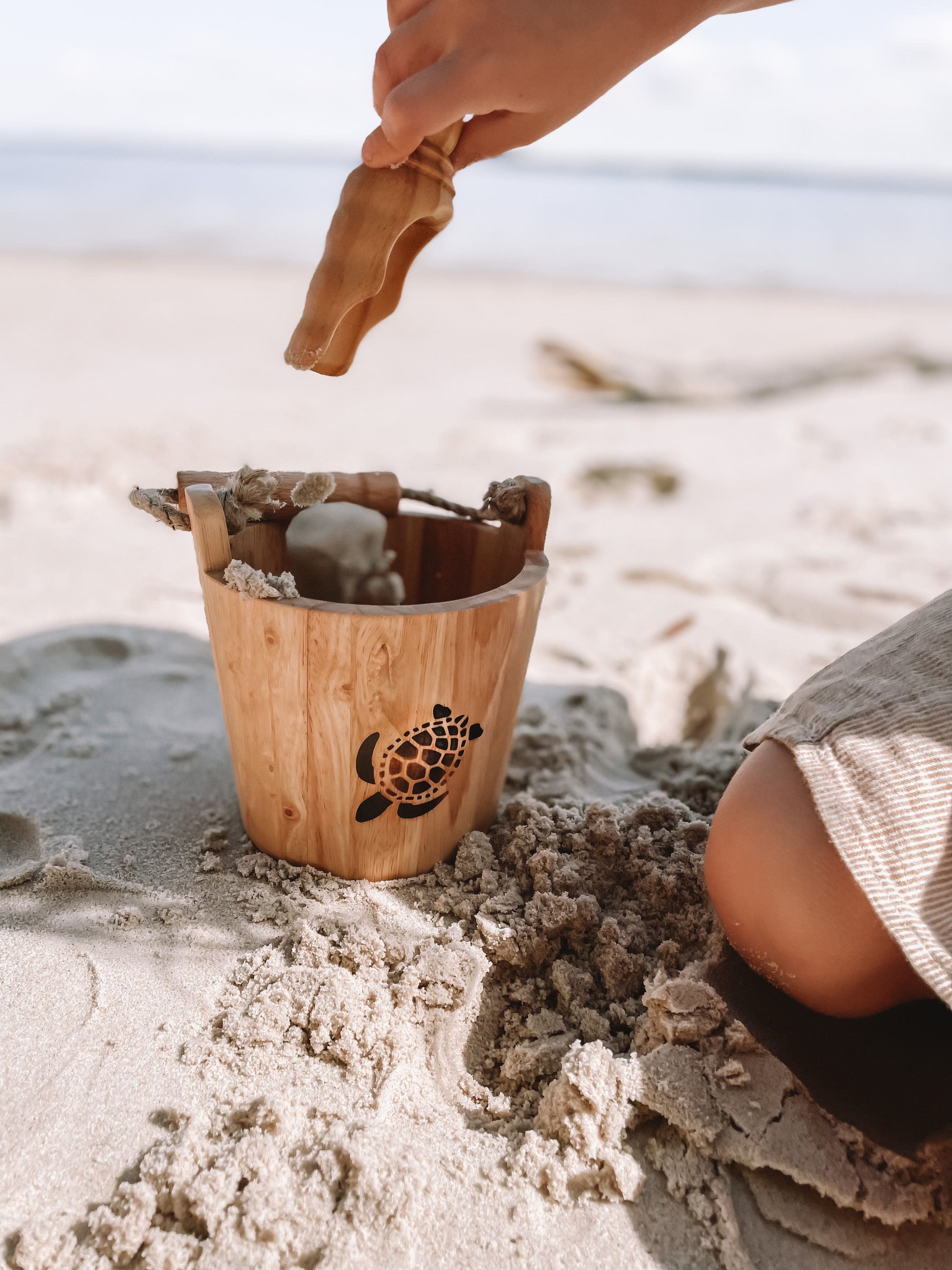 Explore Nook Wooden Bucket and Scoop Set 